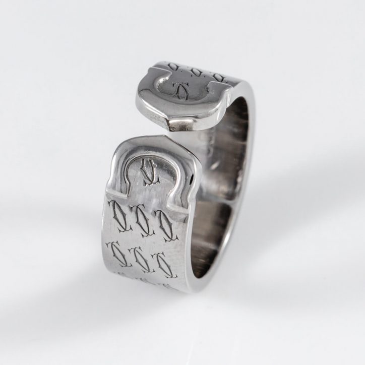 Cartier double C monogram ring